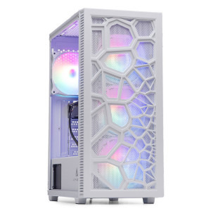 PC Gaming ZMEU Epic Ultimate Alb, AMD Ryzen 7 5700G 3.8GHz, 32GB DDR4, 1TB SSD, Radeon Graphics 8, Iluminare RGB