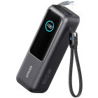 Baterie externa Anker A1695H11, 25000 mAh, 1x USB, 1x USB-C, 165 W, Display, Cablu USB-C integrat, Grey