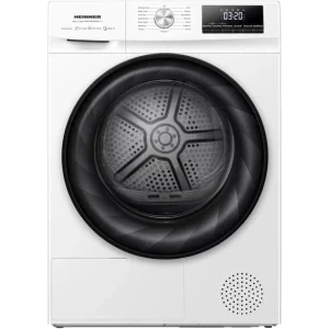 Uscator de rufe Heinner HHPD-HMY80IVFC+, Pompa de caldura, 8 kg, Clasa C, Inverter, Iluminare interioara, Alb