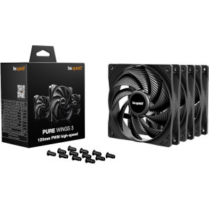 be quiet! Pure Wings 3 Black 120mm PWM HS Three Fan Pack