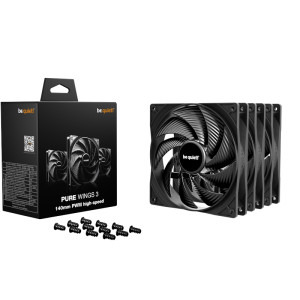 be quiet! Pure Wings 3 Black 140mm PWM HS Three Fan Pack