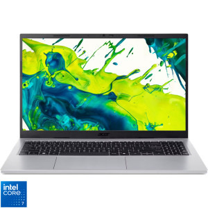 Laptop Acer 15.6 Aspire Go 15 AG15-72P, FHD IPS, Procesor Intel® Core™ 7 150U (12M Cache, up to 5.40 GHz), 16GB DDR4, 1TB SSD, Intel Graphics, No OS, Pure Silver