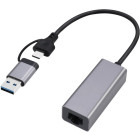 Placa de retea Gembird A-USB3AC-LAN2G-01 2.5 Gbps USB-C Argintiu