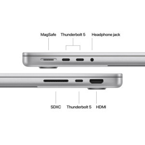 Apple 14.2'' MacBook Pro 14 Liquid Retina XDR, Apple M4 Pro chip (12-core CPU), 24GB, 512GB SSD, Apple M4 Pro 16-core GPU, macOS, Silver, US keyboard, 2024