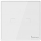 Sonoff Intrerupator dublu cu touch T2EU2C, Wi-Fi + RF, control de pe telefonul mobil