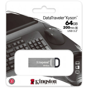 Kingston DataTraveler Keyson 64GB USB 3.2 Silver