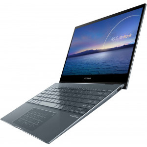 ASUS 13.3'' ZenBook Flip 13 UX363EA, FHD Touch, Procesor Intel® Core™ i7-1165G7 (12M Cache, up to 4.70 GHz, with IPU), 16GB DDR4, 512GB SSD, Intel Iris Xe, Win 10 Home, Pine Grey