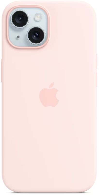Apple Protectie pentru spate, material silicon pentru iPhone 15, culoare Light Pink
