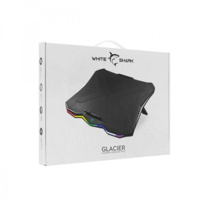 White Shark GLACIER, max. 17.3 inch, black, ventilator 170 mm, Rainbow LED