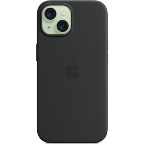 Apple Protectie pentru spate, material silicon, cu MagSafe pentru iPhone 15 Plus, culoare Black