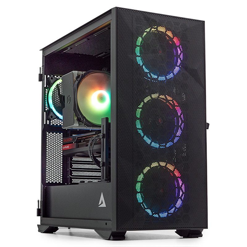 PC Gaming BALAUR Epic ProMax, AMD Ryzen 7 5700X 3.4GHz, 32GB DDR4, 1TB SSD, RX 7700 XT 12GB GDDR6, Iluminare RGB