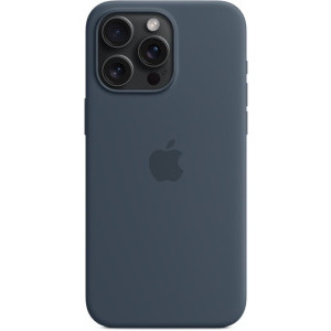 Apple Protectie pentru spate, material silicon pentru iPhone 15 Pro Max, culoare Storm Blue