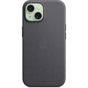 Apple Protectie pentru spate, material FineWoven, cu MagSafe pentru iPhone 15, culoare Black