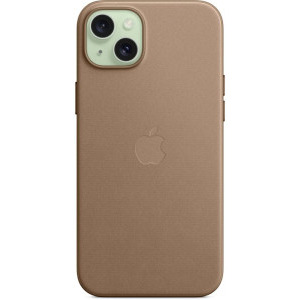Apple Protectie pentru spate, material FineWoven, cu MagSafe pentru iPhone 15 Plus, culoare Taupe