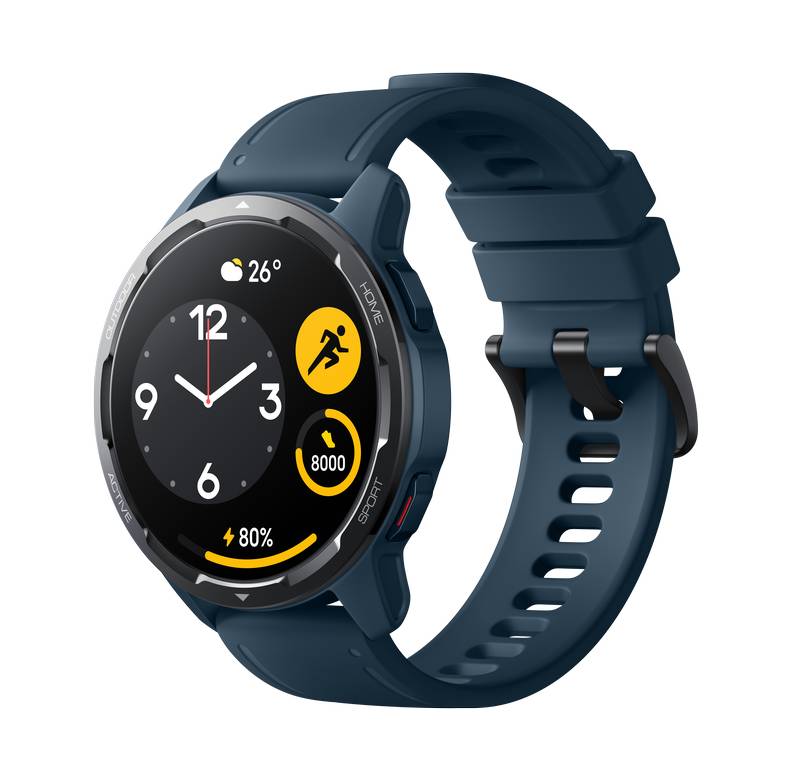 SmartWatch Xiaomi Watch S1 Active, display AMOLED, curea silicon albastra, Wi-Fi, Bluetooth, GPS + monitorizare SpO2 si ritm cardiac, autonomie pana la 12 zile
