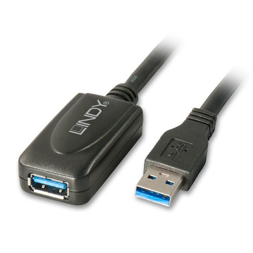 Cablu periferice LINDY USB 3.0 Male tip A - USB 3.0 Female tip A, 5m, negru