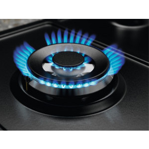 Electrolux KGS6436RK, Gaz, 4 arzatoare, Aprindere electrica, Dispozitiv de siguranta, Arzator Wok, Gratare fonta, 60 cm, Negru