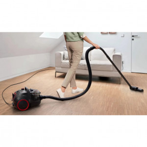Bosch Serie 4 BGC21POW1, 2L, 750W, Negru-Rosu, fara sac, Negru - Rosu