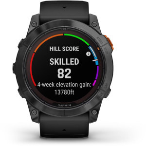 Garmin Fenix 7X Pro Solar, Glass, curea Neagra, Slate Grey