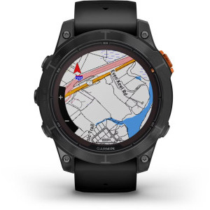 Garmin Fenix 7 Pro Solar, Glass, curea Neagra, Slate Grey