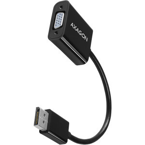 Adaptor AXAGON 1x DisplayPort 1.1a Male - 1x VGA Female, 0.16 m, negru