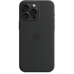 Apple Protectie pentru spate, material silicon, cu MagSafe pentru iPhone 15 Pro Max, culoare Black