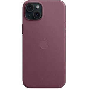Apple Protectie pentru spate, material FineWoven, cu MagSafe pentru iPhone 15 Plus, culoare Mulberry