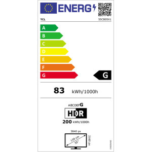 TCL Smart TV QLED Mini LED 55C805 Seria C805 139cm gri-negru 4K UHD HDR