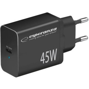 Incarcator retea Esperanza 1x USB-C, 45W Black