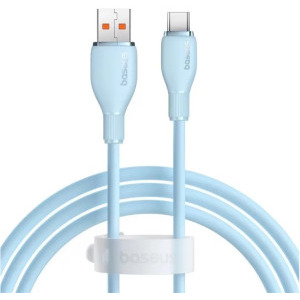 Cablu de date / adaptor Baseus Pudding, USB Male la USB-C Male, 100 W, 2 m, Blue