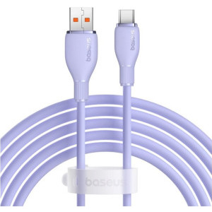 Cablu de date / adaptor Baseus Pudding, USB Male la USB-C Male, 100 W, 1.2 m, Purple