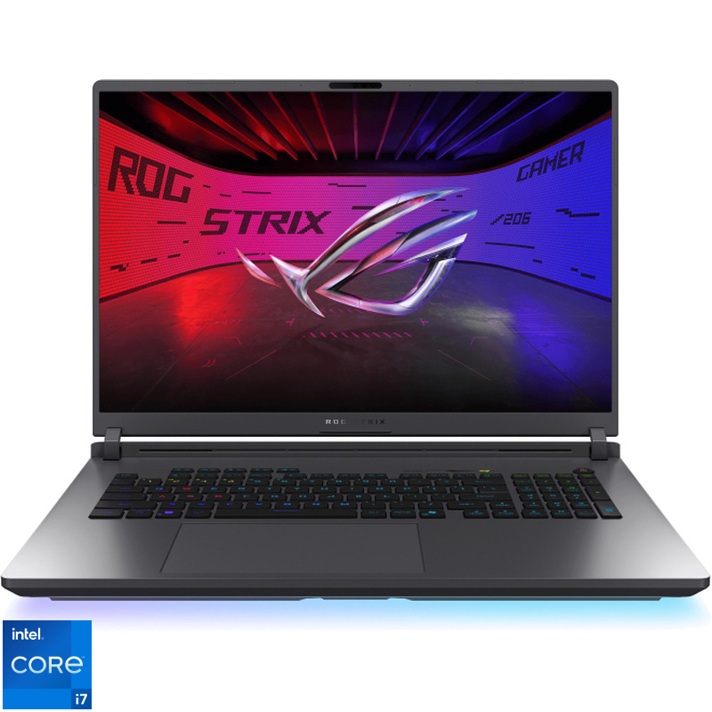 Laptop ASUS Gaming 18'' ROG Strix G18 G815JHR, FHD+ 144Hz, Procesor Intel® Core™ i7 14650HX (30M Cache, up to 5.20 GHz), 16GB DDR5, 512GB SSD, GeForce RTX 5050 8GB, No OS, Eclipse Gray