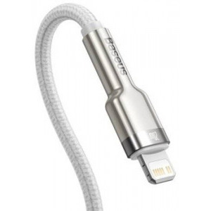 Baseus Cafule Metal, CATLJK-A02, USB-C Male la Lightning Male, 1 m, White