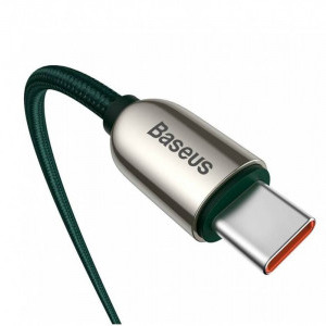 Baseus Display, CATSK-B06, USB-C Male la USB-C Male, 1 m, Green, amperaj maxim suportat 5A