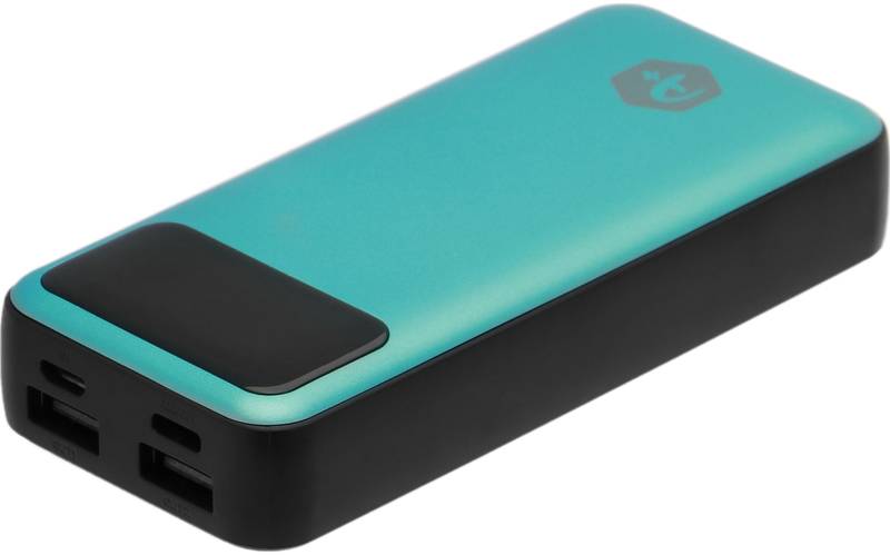 Baterie externa A+ PBXU10USBT60, 10000 mAh, 2x USB, 1x USB-C, Black-Green