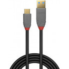 Cablu periferice LINDY Anthra, USB 3.1 Male tip A - USB Male tip C, 1.5m, negru-gri