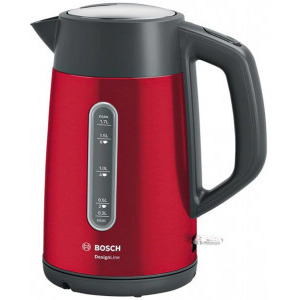 Bosch Designline TWK4P434, 2400W, 1.7L, Rosu