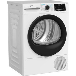 Beko BM5T49243W, Pompa de caldura, 9 kg, Clasa C, ProSmart Inverter, IronFinish, Eco Gentle, AquaWave, Iluminare interioara, Alb