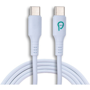 Cablu de date / adaptor Spacer USB-C Male la USB-C Male, 1 m, White