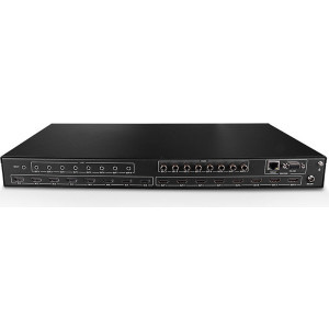 LINDY 8x HDMI Female - 8x HDMI Female + 8x 3.5mm Female + 8x Coax Female, Black