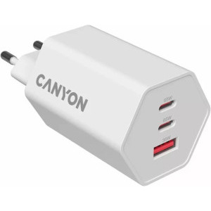 Canyon HEXAGON 65, GaN, 2x USB-C, 1x USB, 65W, Power Delivery, White