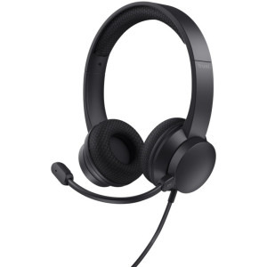 Casti Trust On-Ear, Ayda USB-ENC Black