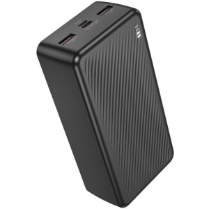 Borofone BJ56B, 30000 mAh, 2x USB, 1x USB-C, 22.5 W, Black