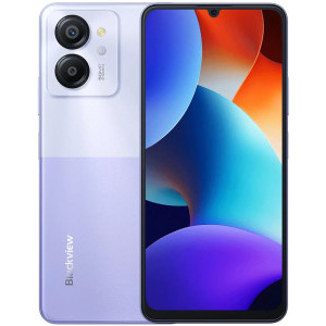 Smartphone Blackview Color 8, Baterie 6000 mAh, 256GB, 16GB RAM (8GB + 8GB extensibili), Dual SIM, 4G, Tri-Camera, Wisteria Purple