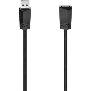 Hama Extensie USB tip A 2.0 Male la USB tip A 2.0 Female, 5 m, Negru