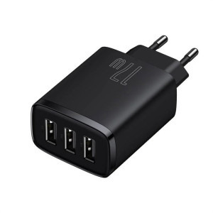 Baseus Compact, 3x USB, 17W, Black