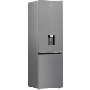 Beko B3RCNA404HDXB, 355 L, Clasa E, No Frost, HarvestFresh, AeroFlow, MaxStore, Dozator apa, Control electronic, 203 cm, Metal Look