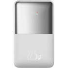Baterie externa Baseus Bipow Pro 20000 mAh, 2x USB, 1x USB-C, 22.5W White cablu USB la USB-C