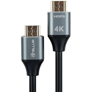 Cablu video Tellur HDMI Male - HDMI Male, v2.0, 3m, Ethernet, negru