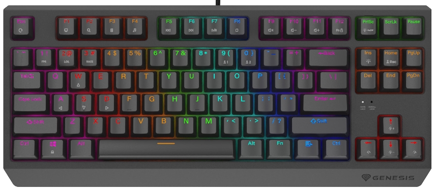 Tastatura Gaming Genesis THOR 230 TKL RGB Outemu Red Switch Mecanica